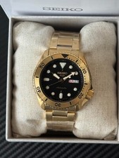 SEIKO 5 Sports Gold Black Dial JAPAN SRPK18-MINT