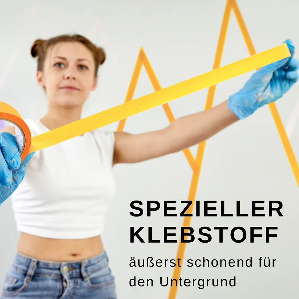 20 Rollen Goldband 50mm x 50m Rolle Klebeband Malerband Abdeckband Malerkrepp - Bild 3 von 4