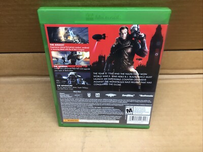 Xbox One Wolfenstein: The New Order Game, Book Case Epic FPS!