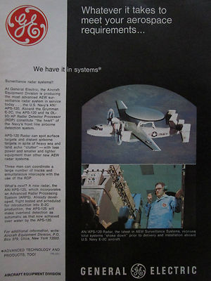 9/1975 PUB GENERAL ELECTRIC AIRCRAFT EQUIPMENT AN/APS-120 RADAR GRUMMAN E-2C AD