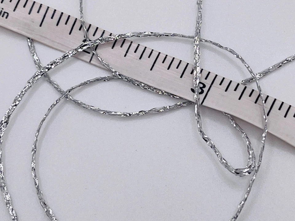 LOTE de 2 Mini Hilos de Hielo Trenza Metálica Plata Brillante 80270 Sin Etiquetas 2 x 10gr Foto 4 de 4