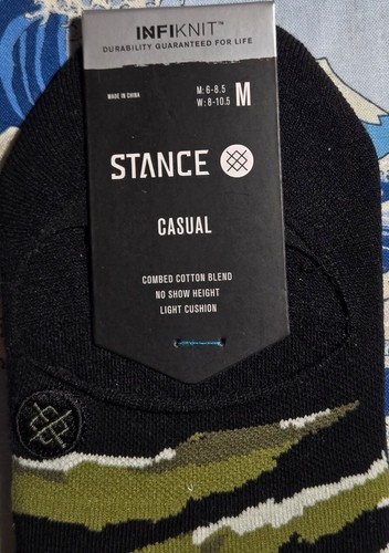Stance Women's No-Show Socks Aced Black Olive Cotton Mix Size Medium UK 6 - 8.5 - Picture 2 of 5