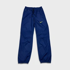 Nike Sportswear Track Pants Men Large Blue Swoosh Straight Athletic Gym Jogger