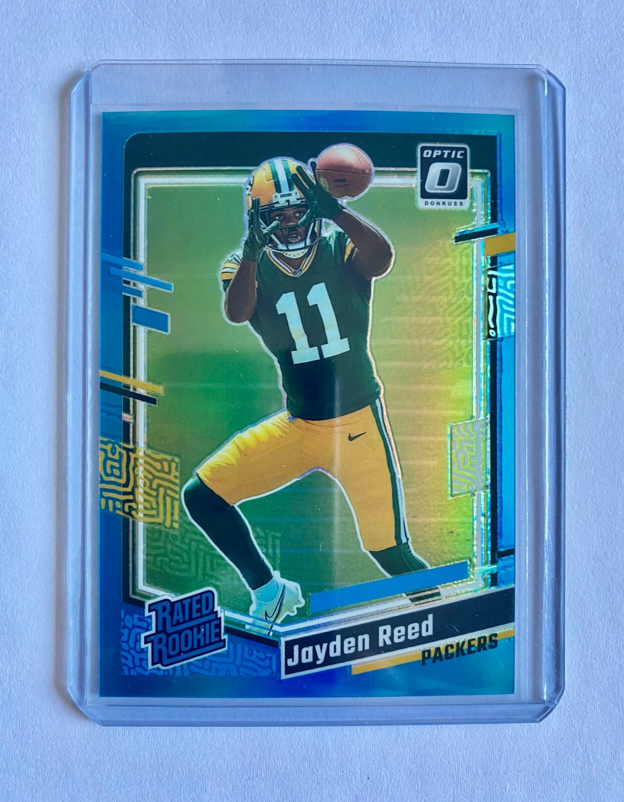 2023 Panini Donruss Optic Jayden Reed Rated Rookie Aqua Prizm /299 #239