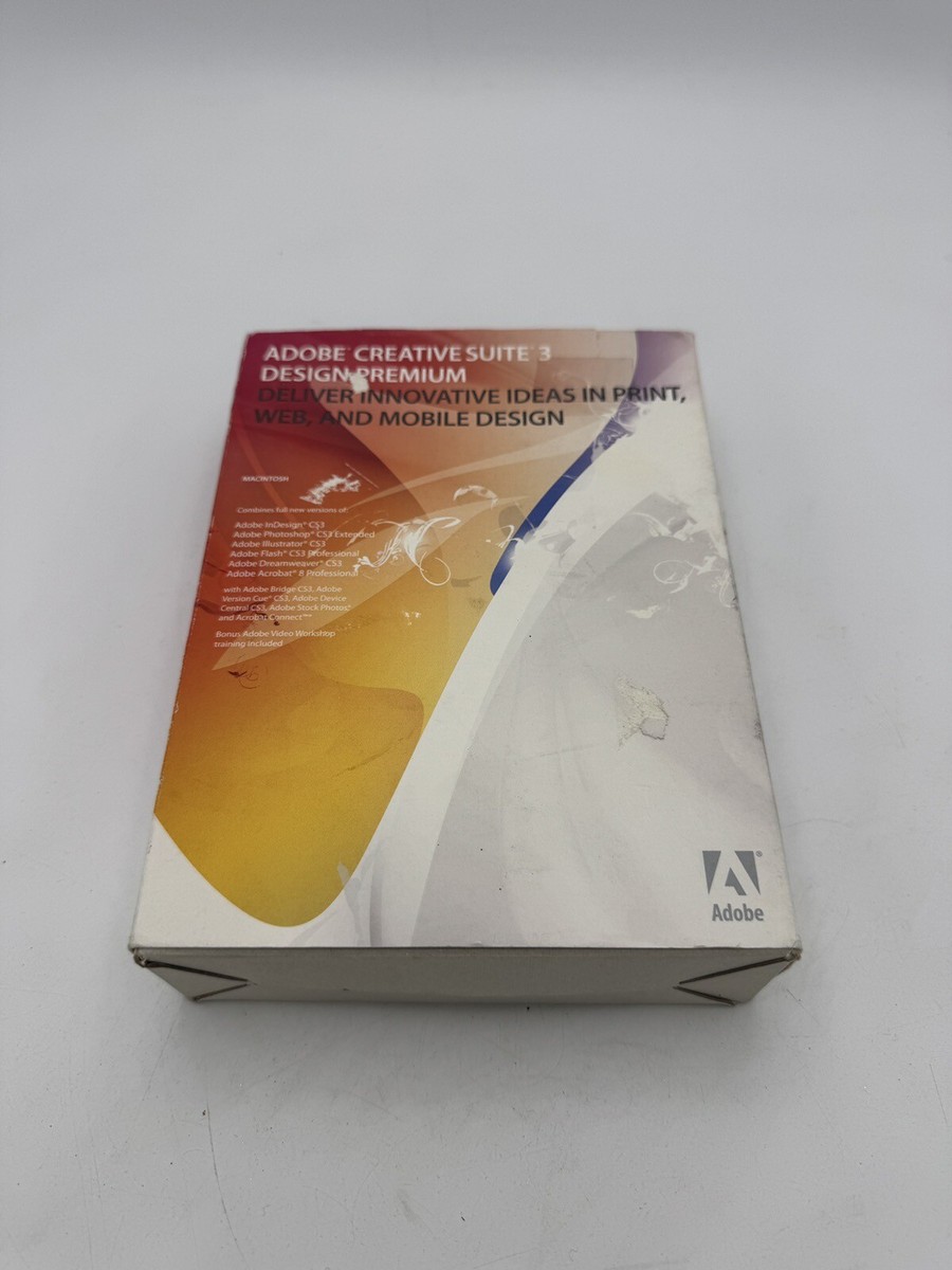 Mac ADOBE- CREATlVESUITE 3. Adobe Creative Suite 3 Design Premium Macintosh Education Adobe PN
