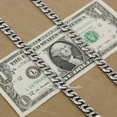 Biker Link Chain Stainless Steel Necklace Punk Jewelry 5A023NA 18