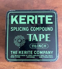 Vintage Kerite Splicing Compound Tape Tin