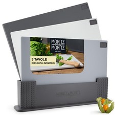 Moritz & Moritz Set Tagliere da Cucina 3x Taglieri cucina 32 x 22 cm in Porta