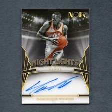 2023-24 Panini Noir Night Lights Dominique Wilkins Auto Gold 35/49 #AY