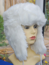 Super Warm White Faux Fur Winter Ushanka Trapper Hat Size 57cm  New with Tags