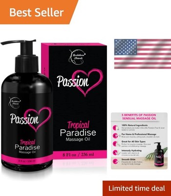 Passion Sensual Massage Oil for Date Night | 100% Natural Body Oil for Couples w