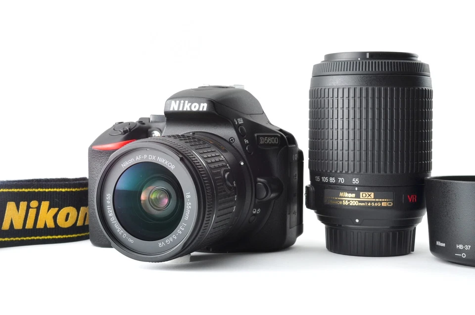 Nikon D5600 18-55mm 55-200mm VR Double Zoom Kit [MINT / 8111 Shots] DSLR Camera - Image 2 of 4