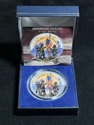 2001 American Heroes Colorized .999 Fine Silver Eagle 1 Oz W/ Box & COA 9/11