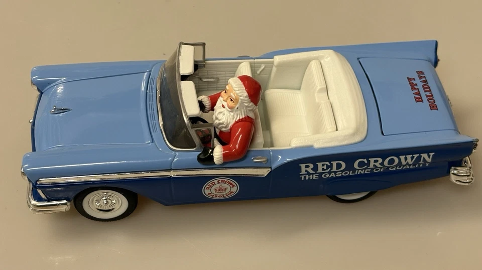 57 FORD FAIRLANE WITH SANTA CLAUS LIBERTY CLASSICS DIECAST 1:25 AMOCO RED CROWN - Image 2 of 4