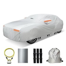 30 Layers Heavy Duty Car Cover for Fit Sedans 171"-180" Silver Heavy Duty