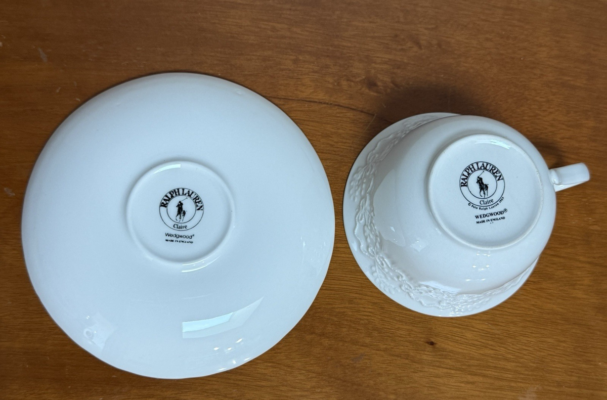 1989 Vtg Ralph Lauren Wedgewood Claire 5pc Setting Porcelain China