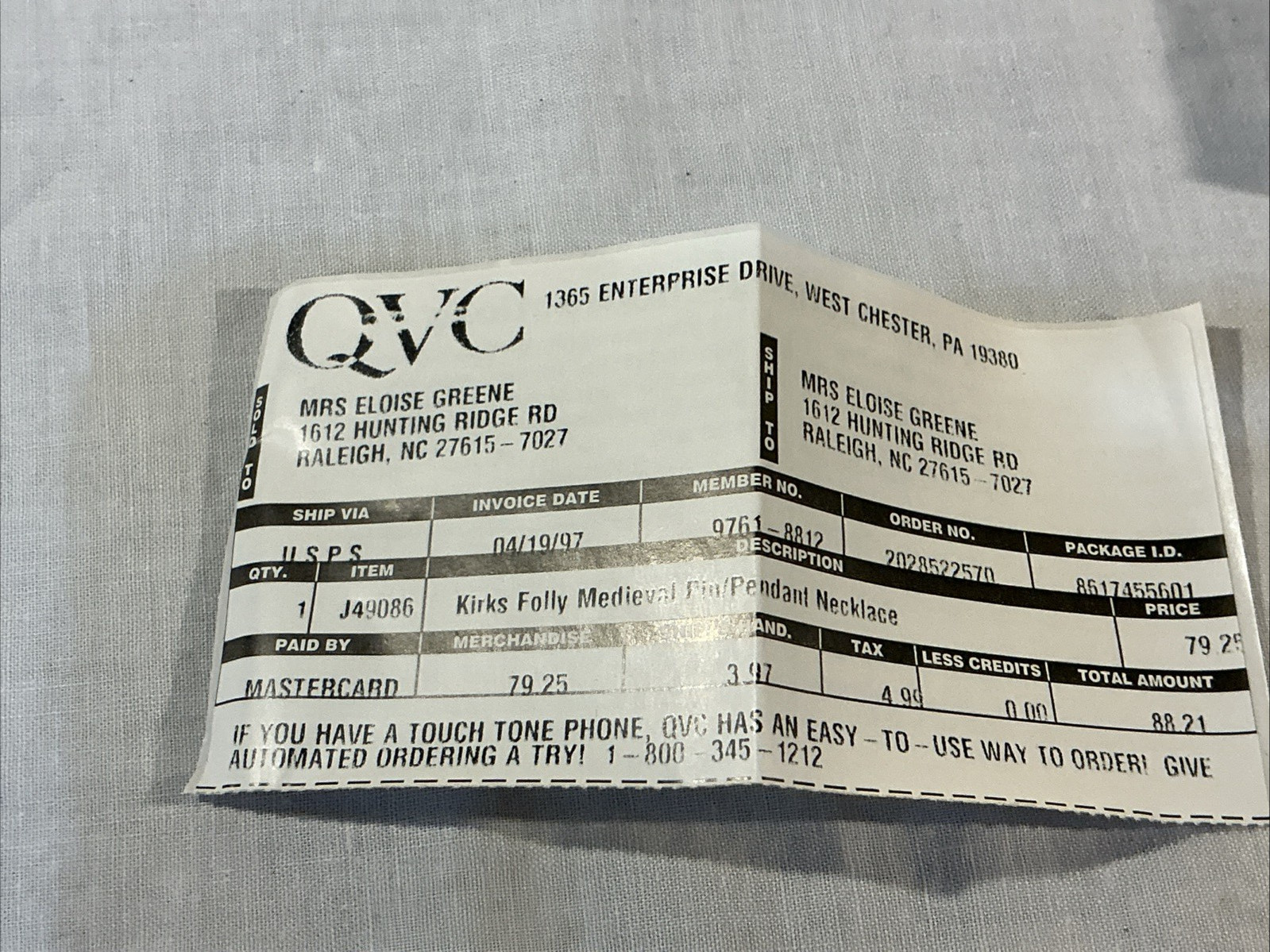 Kirks Folly QVC Medieval Gold Tone AB Crystal Heart Dangle Pin Brooch Necklace