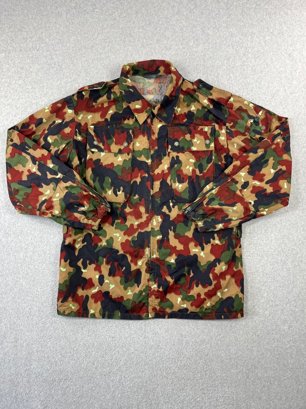 Vintage Swiss Army Taz M83 Field Jacket Mens L Alpenflage Camouflage Full Zip image 1