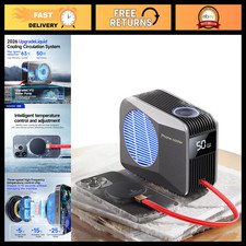 50W Magnetic Liquid-Cooled Phone Cooler for Gaming Streaming, 2.1M Red Cable,