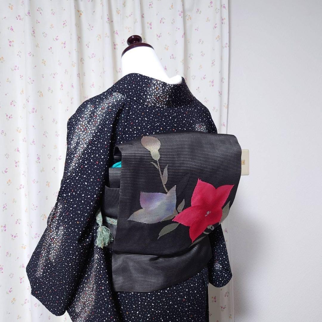 Silk Kimono Full Set Small Pattern Thin Summer Ja… - image 11