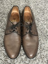 Church's Brown Pebbled Leather Ranch I hide Men's Derby Shoes 10.5