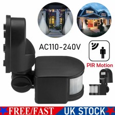 Outdoor 180° Degree Security PIR Motion Movement Sensor Detector Switch 240V UK