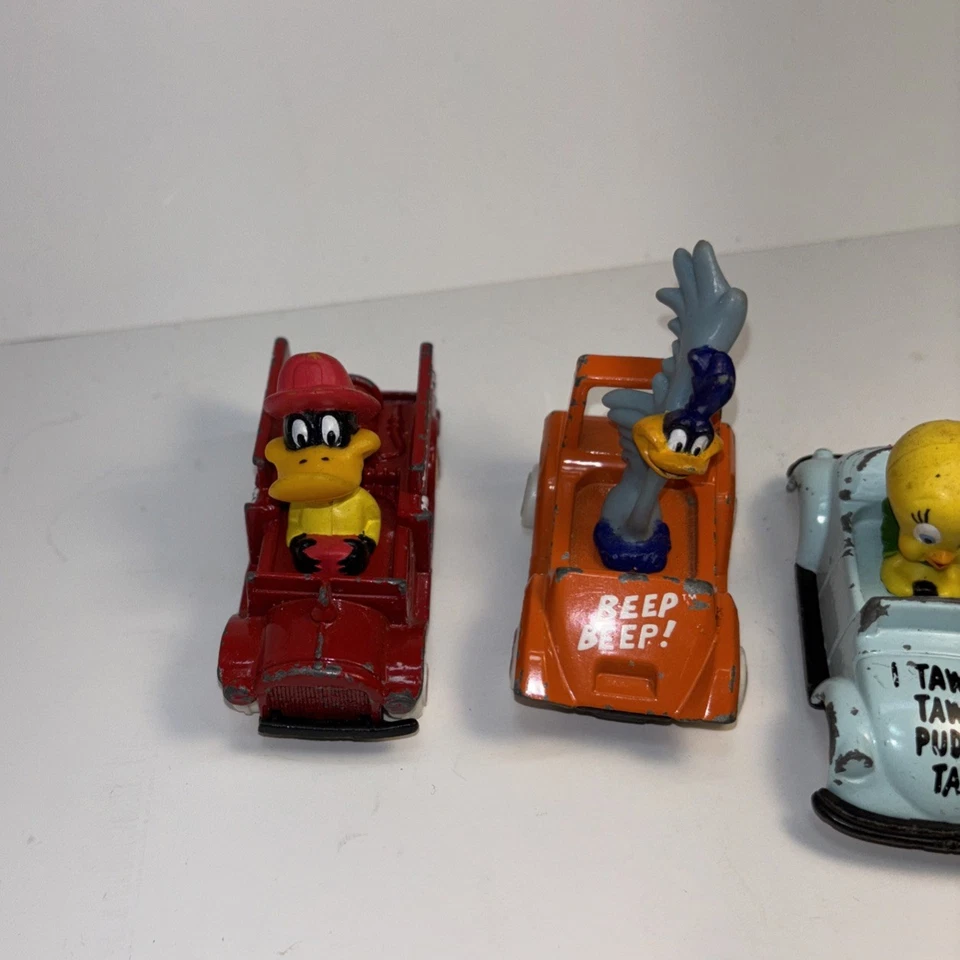1988 Looney Tunes Ertl Литой Лот товаров Daffy Tweety Порки Свинья Сильвестр Кошка Автомобили - Изображение 3 из 4