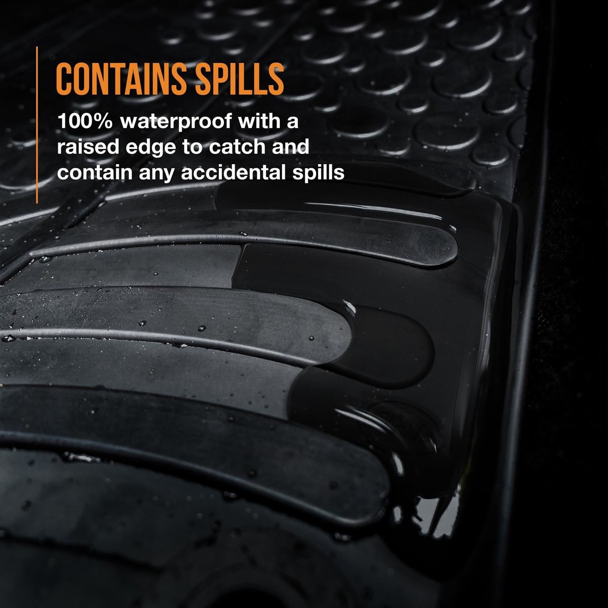 Travall Rubber Boot Mats & Car Mats Bundle Compatible With Audi Q3 (2018- Current) High Floor Heavy Duty Floor Mats Moulded Premium Mats Easy Clean Black With Clips - Anti Slip All-Weather Protection - View #8