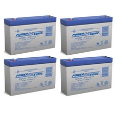Power-Sonic 6V 7Ah SLA Battery Replacement for SPS SG0670T1 - 4 Pack