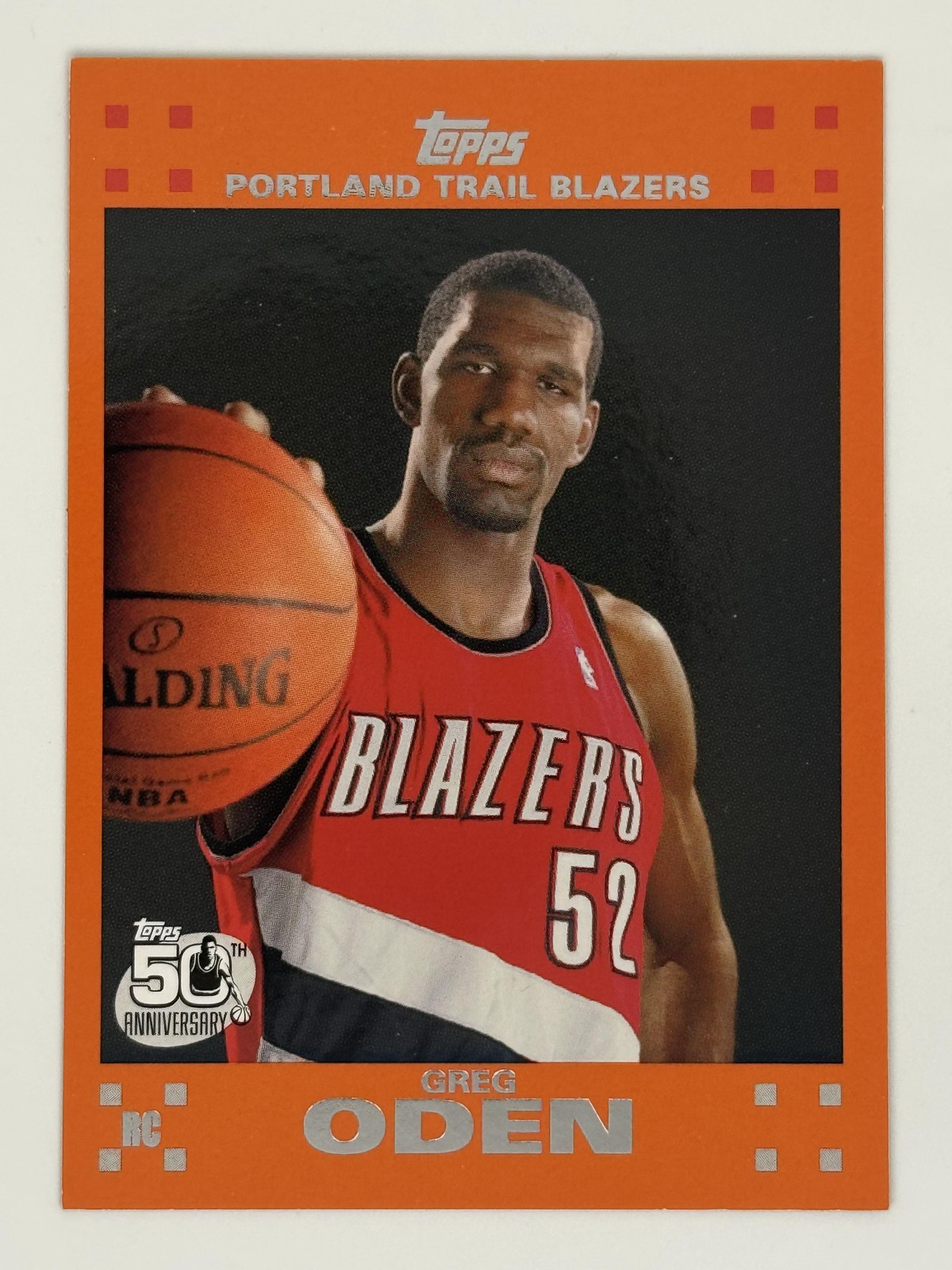 2007-08 Topps Rookie Set Orange #1 Greg Oden Portland Trail Blazers