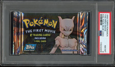 1999 TOPPS POKEMON THE FIRST MOVIE FOIL PACK BLUE LOGO PSA 8