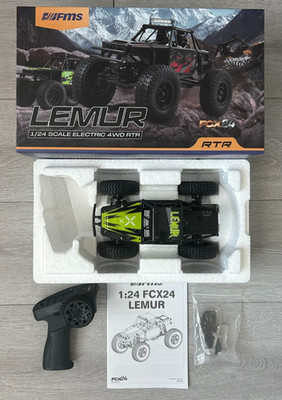 FMS Lemur 1/24 Scale Electric 4wd RTR FCX24 Green RC Buggy Slightly Used LR3