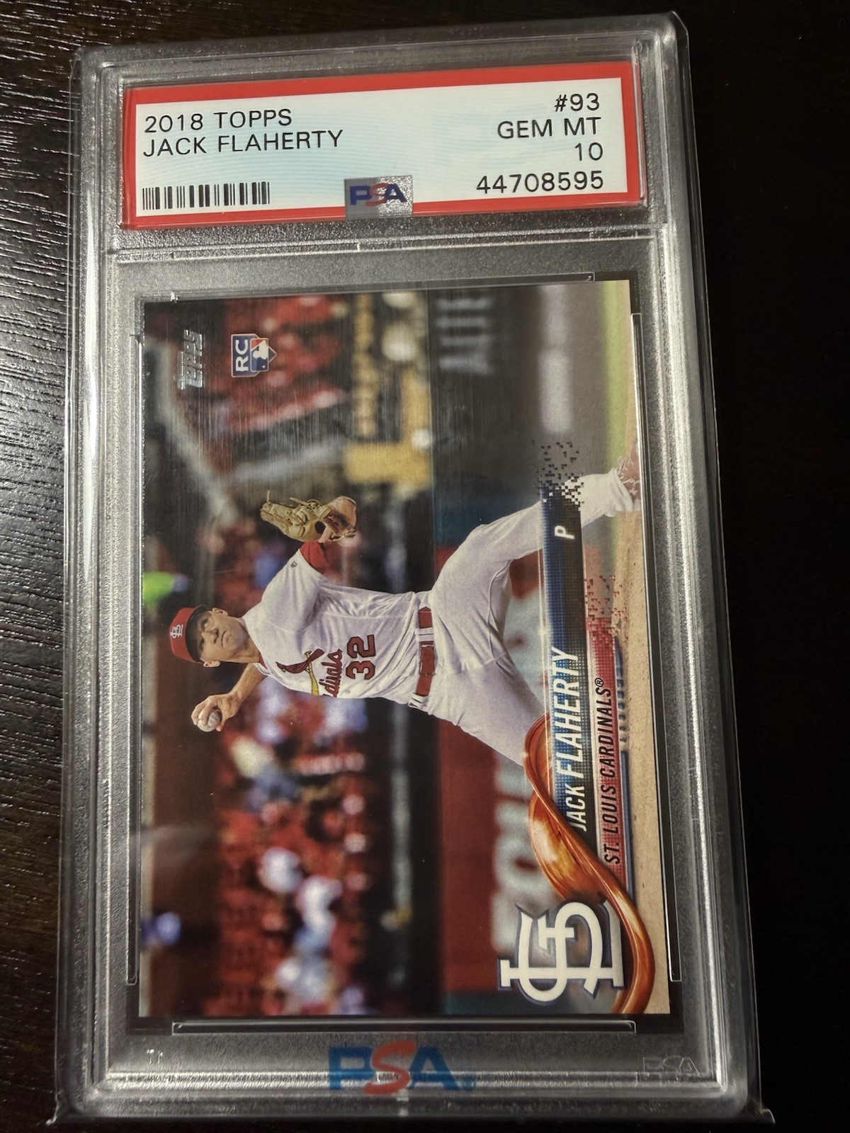 2018 Topps #93 Jack Flaherty PSA 10 RC St. Louis Cardinals