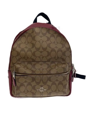 Coach Medium Charlie Backpack In Signature Leather (Pink) *NEW Coach Medium Charlie Backpack Signature | Mercari main image 4