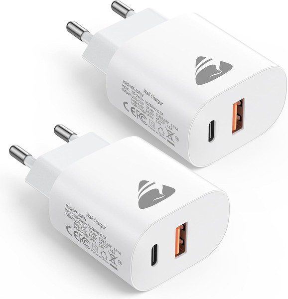 Usb C LadegeräT 20W 2Er Set SchnellladegeräT FüR Iphone Ipad Samsung Netzteil-image