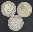 1901-O, 1879-S, 1921 Morgan Silver Dollar - 90% Silver - Lot of 3 Coins