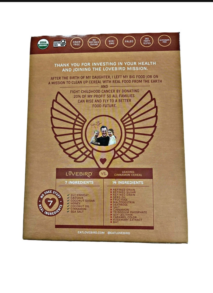 Lovebird canela O’S grano orgánico - cereal gratis Foto 4 de 4