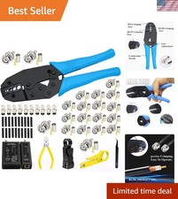 Coaxial Cable Tool Kit, BNC Crimp tool for RG58, RG59, RG62, RG174, 20PCS RG5...