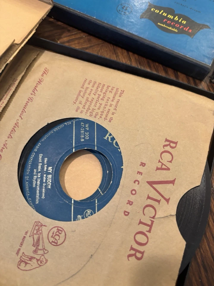 Vintage Boxed 45s Record Album Lot Of 18 Tango Polka Perry Como Dry Bones - Image 3 of 4