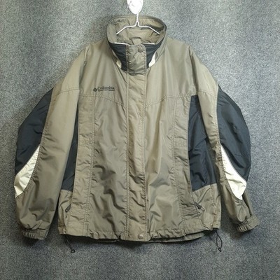 Columbia Bugaboo Jacket Women's Large Green Black SHELL ONLY Windbreaker