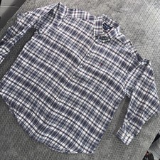 VTG Men's Polo Ralph Lauren Blake Plaid Short Sleeve Button Up 100 Cotton XXL