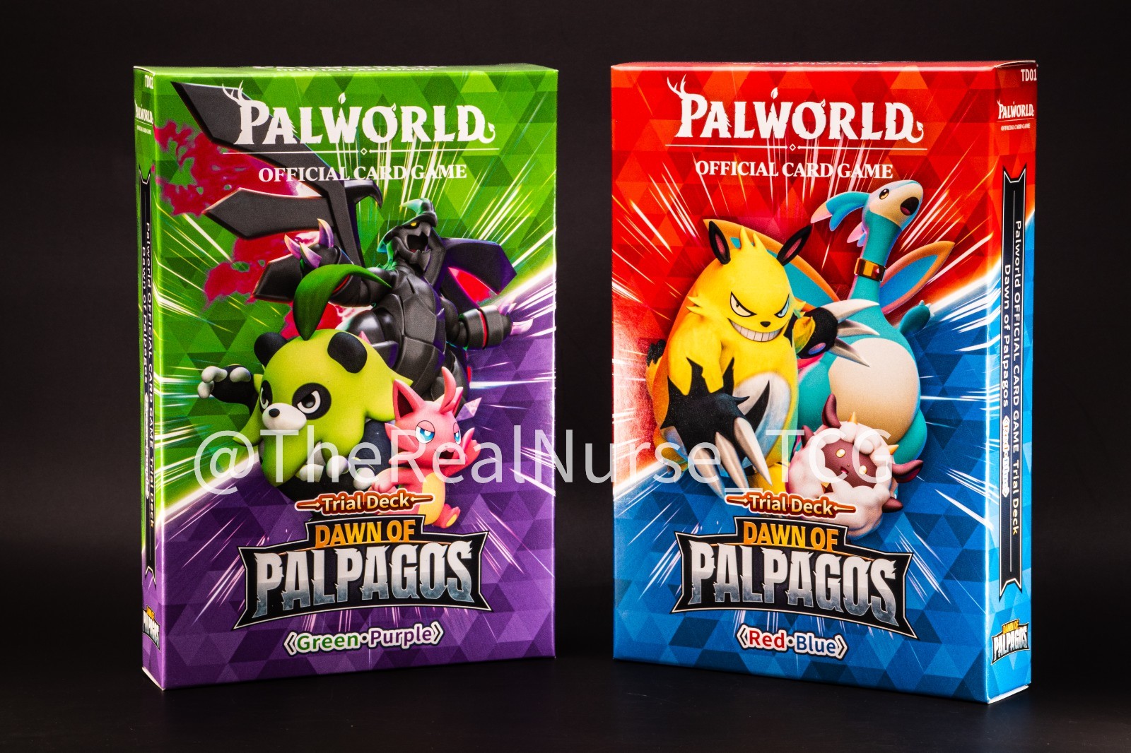 Palworld TCG: Dawn of Palpagos: Starter Deck Double Pack Red/Blue & Purple/Green
