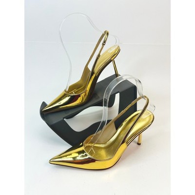Le Silla Bella Metallic Slingback Pumps Women's US 7 Gold