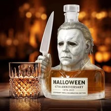 Michael Myers 47th Anniversary 1978-2025 Whiskey Bottle Horror Movie Decanter