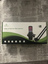 Squarock TX1 Series USB-C Condenser Microphone, Boom Arm, Touch Mute