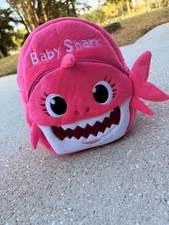 Pink Baby Shark Plush Backpack Kids Toddler Bag Soft Stuffed Toy Pinkfong