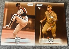 Topps Stadium Club Baseball - 2 Card Sepia Lot - Nolan Ryan & Brooks Lee(RC)