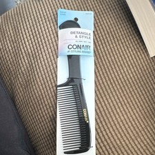 Conair Super Comb Detangle Plastic Black for All Hair Types Unisex