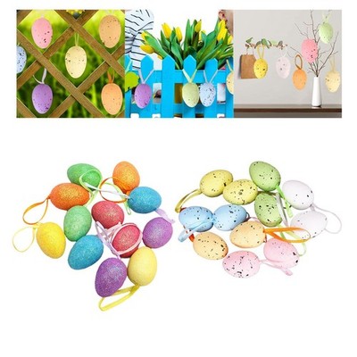 12 Stück Osterschmuck Baumschmuck Osterkorb Spielzeug Pastell Ostereier