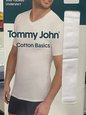2 Pack Tommy John White High V-Neck Undershirts T-Shirts Choose Your Size